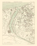 Vintage Map of Calcutta, India 1890