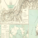 Vintage Map of Panama Canal, 1886