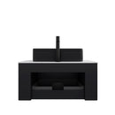 DINA 30" Bathroom Vanity & Sink, Floating Curved Edges Storage Cabinet by HouseOfZazla