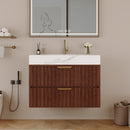 30" Modern Floating Bathroom Vanity with Seamless Sintered Stone Top