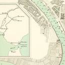 Vintage Map of Seville, Spain 1870