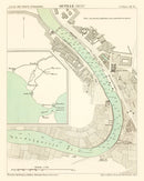 Vintage Map of Seville, Spain 1870