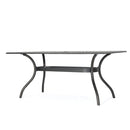 Enchantia Outdoor Rectangular Dining Table with Weave Tabletop and Flared Legs - Copper by HouseOfZazla