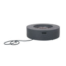 Modern Lightweight Concrete Outdoor Circular Fire Pit 50,000 BTU by HouseOfZazla