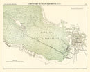 Vintage Map of Saint Petersburg, Russia 1888