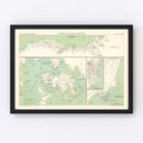 Vintage Map of Victoria, China 1866