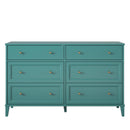 Monticello - 6 Drawer Dresser - Green by HouseOfZazla