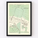 Vintage Map of Chennai, India 1884