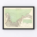Vintage Map of Valparaíso, Chile 1880