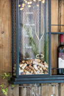Floating Wine Bar Shelf With Glass Holder And Display Shelves - Black by HouseOfZazla
