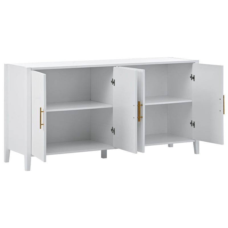 Accent Storage Cabinet Sideboard Wooden Cabinet with Metal Handles for Hallway, Entryway, Living Room, Bedroom