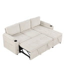 Convertible L Shaped Sofa Couch With Storage, Cup Holders, USB Ports by HouseOfZazla