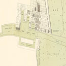 Vintage Map of Port Said Egypt, 1885