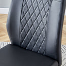 Modern Dining Chairs With Padded Seat, Metal Legs by HouseOfZazla