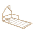 Floor Bed With House Shaped Headboard by Unique Piece Furniture