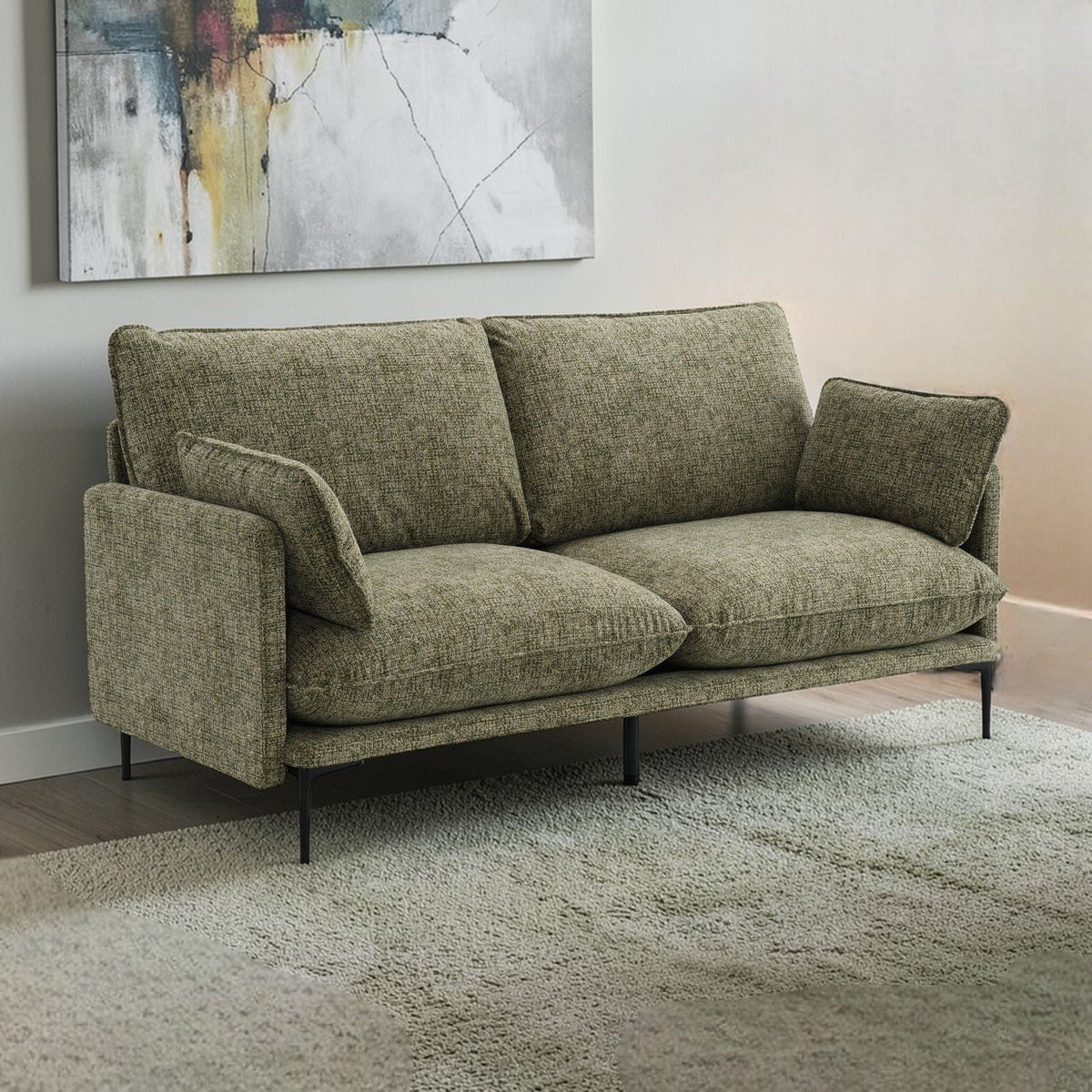 Dalton - Sofa With 2 Pillows - Green, photo 4 of 4