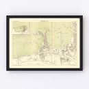 Vintage Map of Alexandria Egypt, 1882