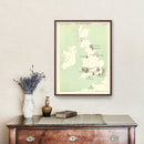 Vintage Map of British Isles, 1886