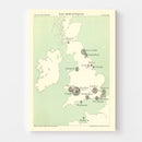 Vintage Map of British Isles, 1886