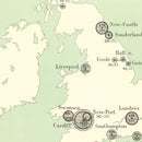 Vintage Map of British Isles, 1886