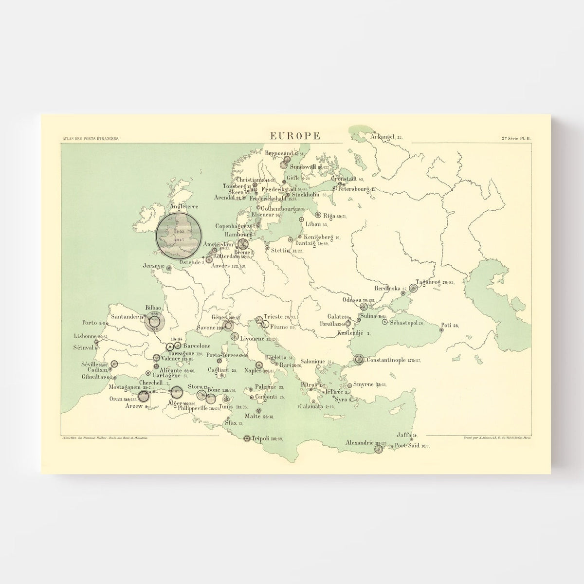 Vintage Europe Map 1886, photo 4 of 5