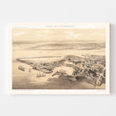 Vintage Map of Southampton Docks, 1883