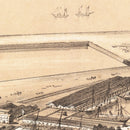 Vintage Map of Southampton Docks, 1883