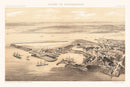 Vintage Map of Southampton Docks, 1883