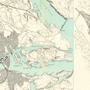Vintage Map of Stockholm, Sweden 1883