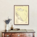 Vintage Map of Rio de Janeiro, Brazil 1884