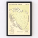 Vintage Map of Rio de Janeiro, Brazil 1884