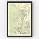 Vintage Map of Oran, Algeria 1886