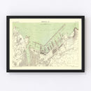 Vintage Map of Marseille, France 1885
