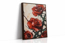 Crimson Roses with Thorns