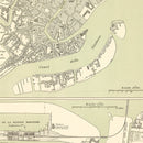 Vintage Map of Venice, Italy 1887