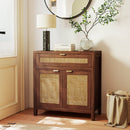 Sideboard Storage Cabinet with Rattan Doors and Drawer-Brown by LJGDeals