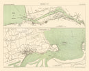 Vintage Map of Bilbao, Spain 1878