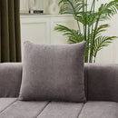 Curved Sectional Sofa With 2 Pillows For Living Room - Gray by HouseOfZazla