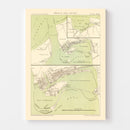Vintage Map of Baltiysk, Prussia 1882