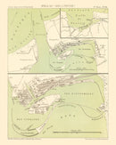 Vintage Map of Baltiysk, Prussia 1882