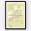 Vintage Map of Baltiysk, Prussia 1882