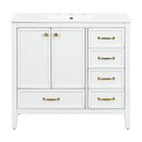 Elegant Vintage Bathroom Vanity With Sink and Soft Closing Drawers by HouseOfZazla