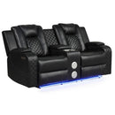 Benz - Power Reclining Loveseat With LED Lighting And Built In USB by HouseOfZazla