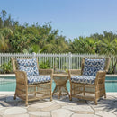Outdoor Chair Cushions Set of 2, 19 x 19 x 4 Inch Tufted Seat Cushions by HouseOfZazla