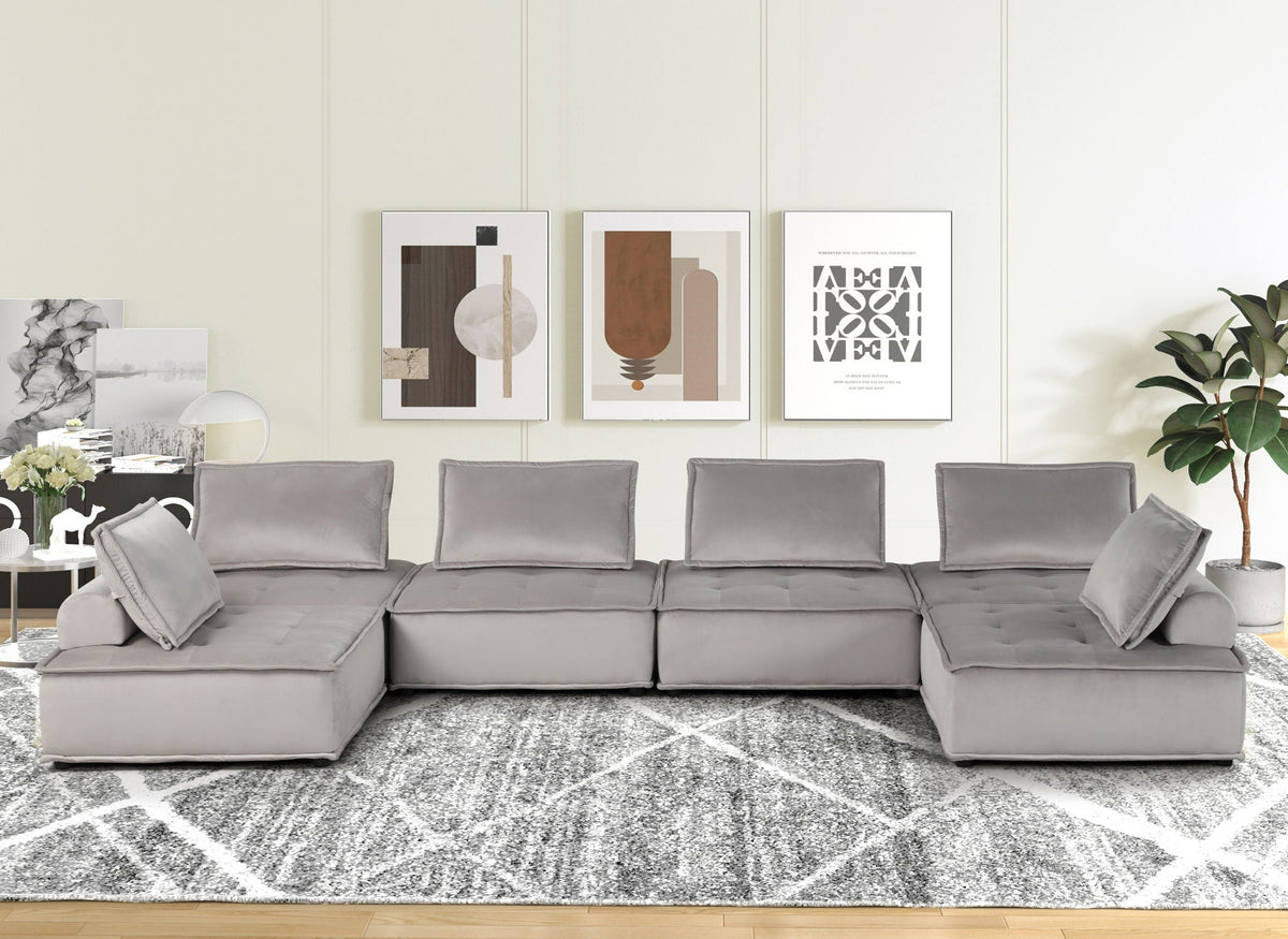 Anna - Stylish Sectional Sofa Ottoman, photo 8 of 35