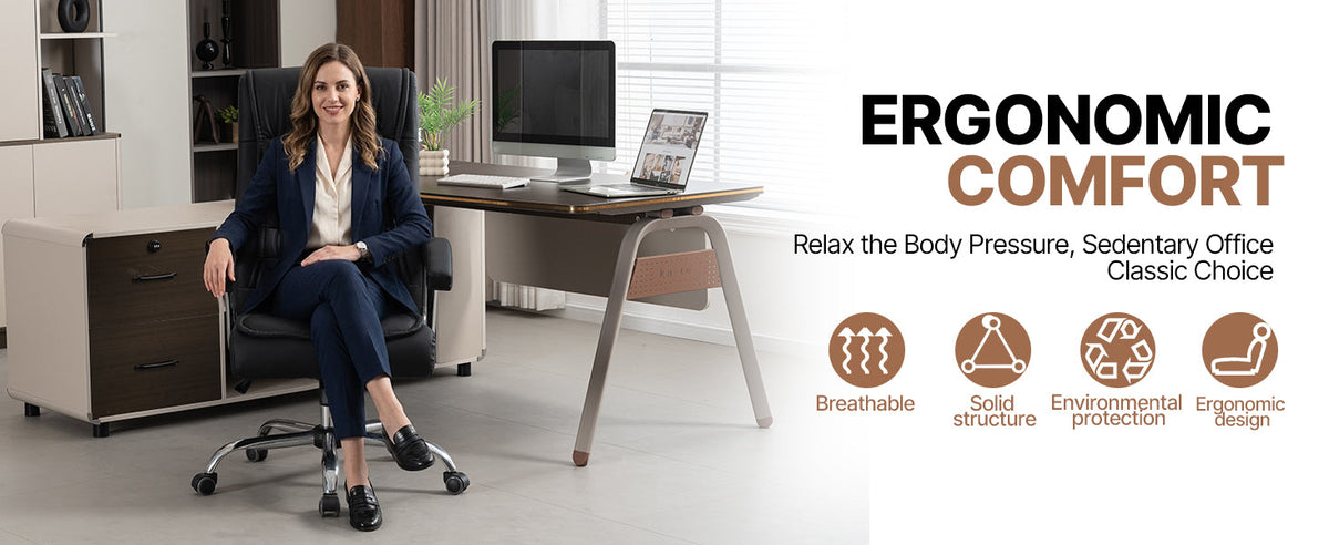 Executive Office Chair - High Back PU Leather Ergonomic Design, photo 8 of 10