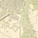 Vintage Map of Ostend, Belgium 1878