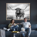 Texas Longhorn Canvas Wall Art Western Bull Desert Moody by MyGreatCanvas | Canvas Wall Art Prints | Photo Prints & Wall Decor