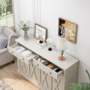 Vintage Sideboard With 2 Drawers And Four Doors For Living Room by HouseOfZazla