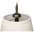 16"W Gold-laced Cafe Pendant Light with Textured Oatmeal Slotted Pendant Empire Shade and Diffuser